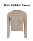 Khaki Cable Sweater / S