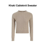 Khaki Cable Sweater