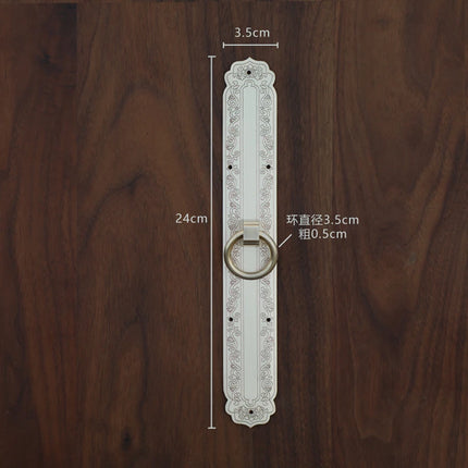 Antique Brass Cabinet Pull Ornamental Pattern Single Hole Handle for C