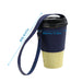 Leather Coffee Cup Holder with Strap - Stylish Eco-Friendly Hot and Cold Beverage Carrier