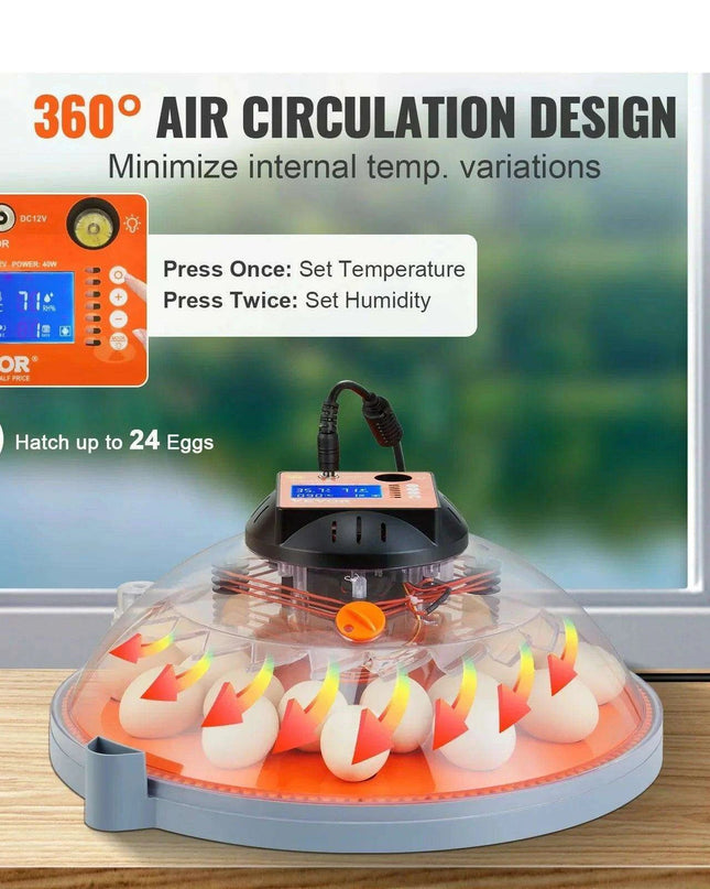 Smart Egg Incubator with Superior Temperature and Humidity Regulation