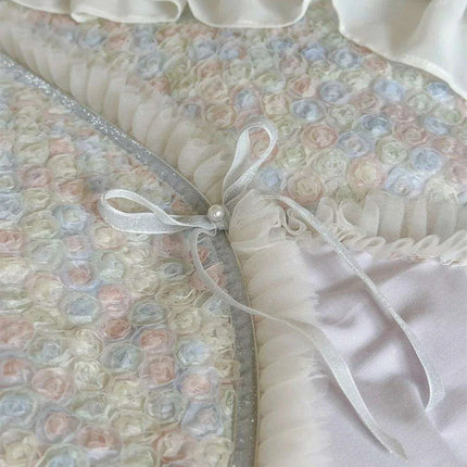 Romantic Floral Princess Purple Duvet Cover Set - Luxurious 100% Cotton Bedding for Autumn & Winter