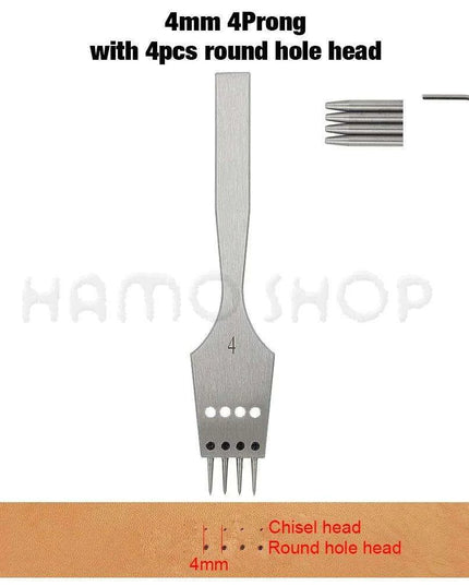 Premium Interchangeable Round Chisel Tool Set for Leather Crafting