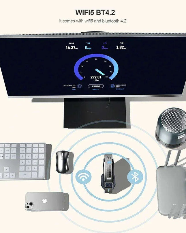 Ultimate Intel Alder Lake Mini PC: Dual SSD Storage, 4K Visuals, Windows 11 & Custom RGB Lighting