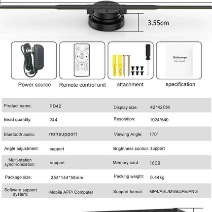 Revolutionary 3D Holographic Advertising Projector - Elevate Your Brand Experience