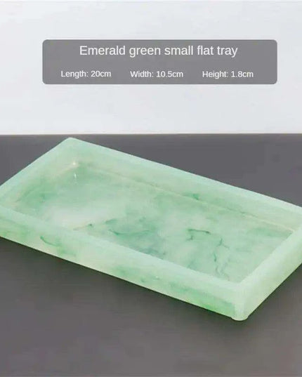 Chic Resin Marble Tray Set for Elegant Bathroom and Bedroom Organization