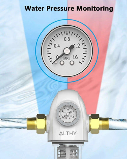 Whole House Water Filtration System with Automatic Backwash and Real-Time Pressure Monitoring