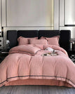 Pink / Queen (4pcs) / Flat Bed Sheet