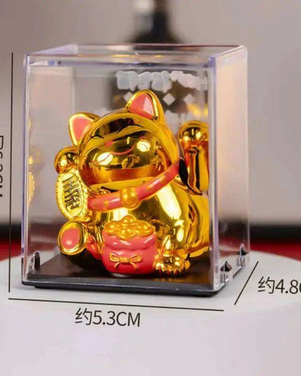 Solar-Powered Waving Lucky Cat - Eco-Friendly Home and Office Decor