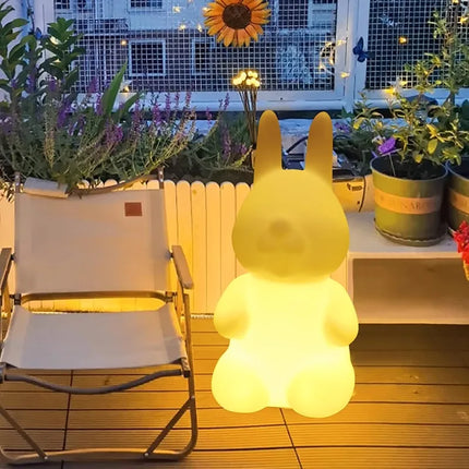 Luminous Rabbit LED Garden Lamp — Solar & Plug-In Outdoor Light