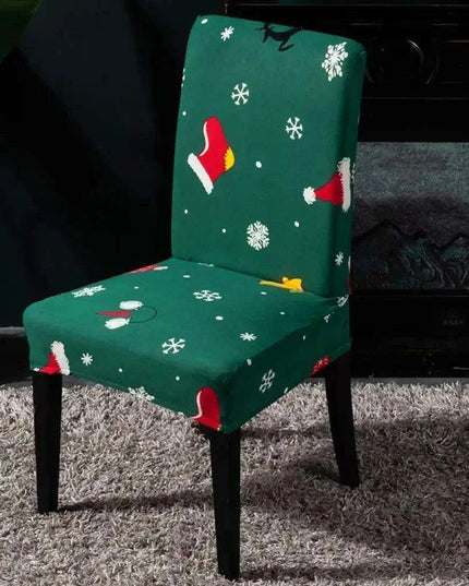 Nordic Floral Stretch Chair Slipcover in Yellow and Tan