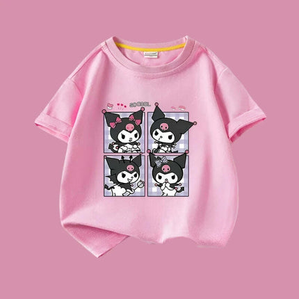 Kuromi Summer Cartoon T-Shirt for Kids - Fun Anime Tee for Warm Weather