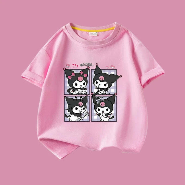 Kuromi Summer Cartoon T-Shirt for Kids - Fun Anime Tee for Warm Weather