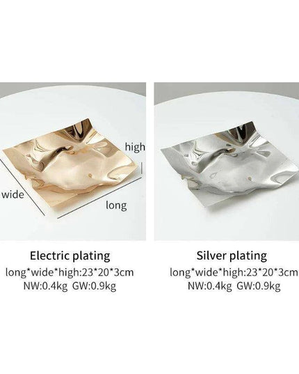 Chic Scandinavian Stainless Steel Tray - Ideal for Jewelry and Fruit Display