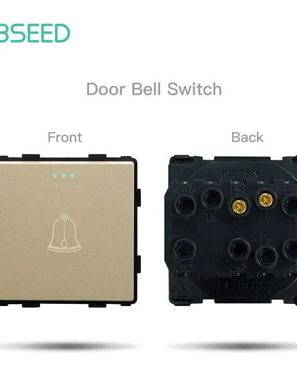 Luxurious Gold Glass Smart WiFi Wall Switch - Advanced Home Automation Solution