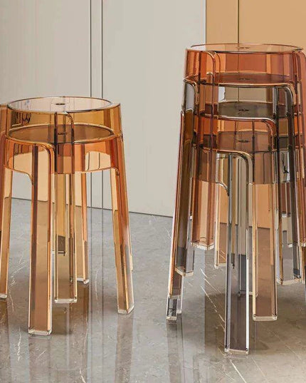 Sleek Transparent Folding Stool for Contemporary Interiors