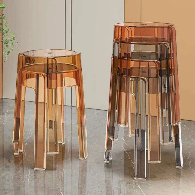 Sleek Transparent Folding Stool for Contemporary Interiors