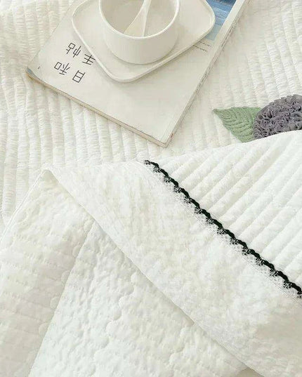 Elegant French-Style Summer Quilt Set with Bubble Yarn - Skin-Friendly
