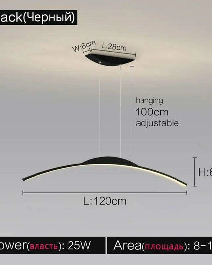 Contemporary Italian Adjustable Pendant Light - Customizable Lighting with Durable Aluminum and Flexible Silica Gel