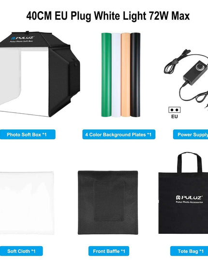 Portable Photography Softbox Studio Kit with Four Vibrant Backdrops