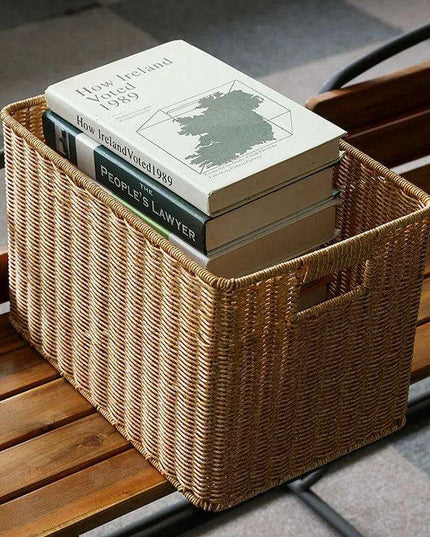 Chic Handwoven Multi-Functional Storage Basket - Stylish Organizer for Clothes, Groceries, and More for Any Space