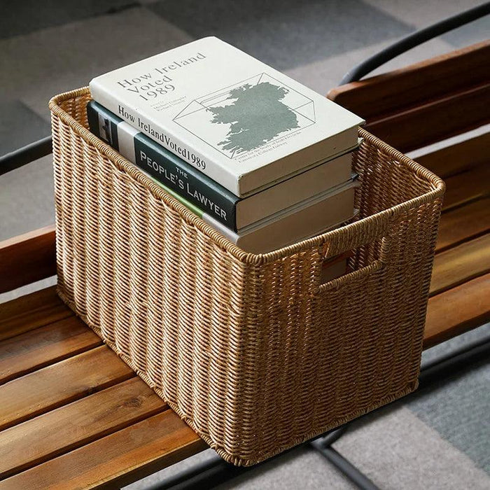 Chic Handwoven Multi-Functional Storage Basket - Stylish Organizer for Clothes, Groceries, and More for Any Space