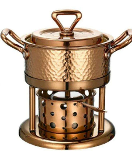 Solo Dining Stainless Steel Pot Set with Integrated Alcohol Burner