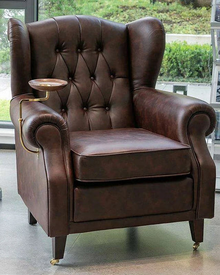 Elegant Leather Wingback Chair for Modern Living Areas