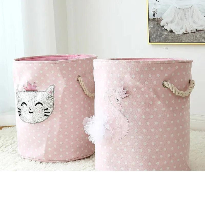 Chic Collapsible Canvas Storage Bin for Kids