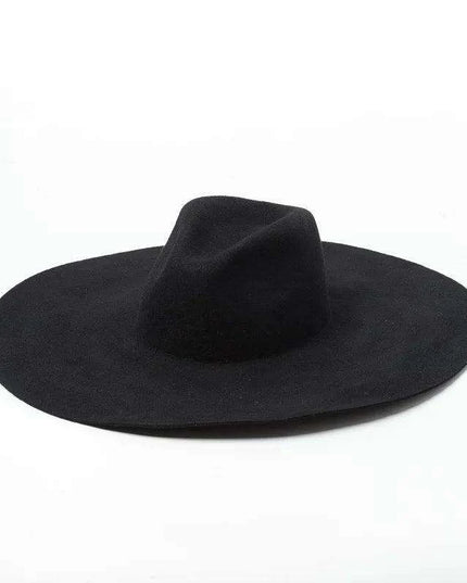 Wide Brim Wool Felt Fedora Hat for Men and Women