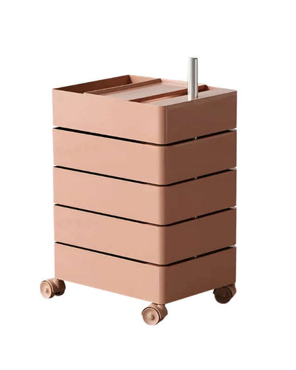 360-Degree Rotating Multi-Layer Storage Organizer - Stylish Movable Cabinet for Magazines and Cosmetics