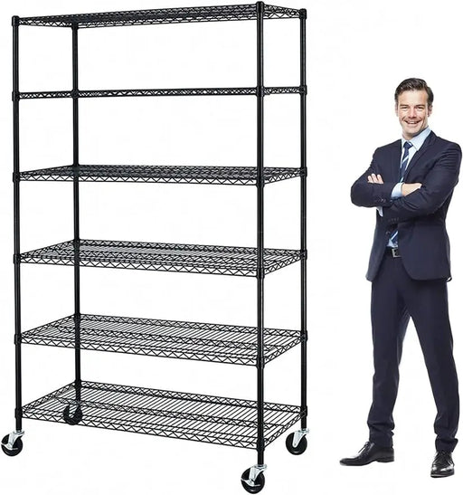 Adjustable Metal Storage Rack with 6000 lbs Capacity for Commercial Use