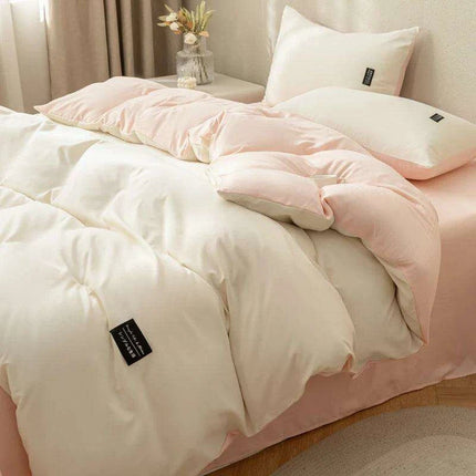 Minimalist Japanese-Inspired Duvet Cover Set with 2 Pillowcases - Luxurious & Cozy Bedding Experience