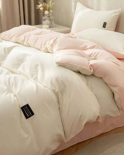 Minimalist Japanese-Inspired Duvet Cover Set with 2 Pillowcases - Luxurious & Cozy Bedding Experience