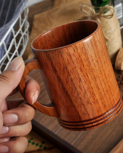 Handcrafted Jujube Wood Drink Mug - Eco-Friendly Retro Cup for Coffee, Tea, and More