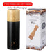 7-Inch Elegant Salt and Pepper Grinder Duo with Sleek Wooden Stand - Elevate Your Dining Ambiance