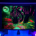 Vibrant Neon Anime Punk Tapestry - Illuminate Your Room with Fluorescent Artistry