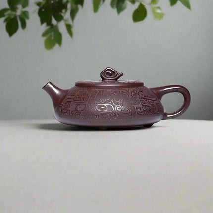 Artisan Jade Gold Sand Authentic Gourd Teapot - Exquisite 290ml Masterpiece
