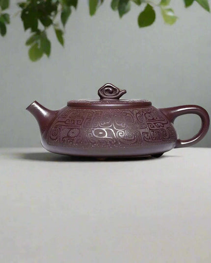 Artisan Jade Gold Sand Authentic Gourd Teapot - Exquisite 290ml Masterpiece