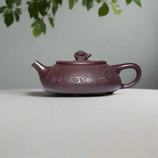 Artisan Jade Gold Sand Authentic Gourd Teapot - Exquisite 290ml Masterpiece