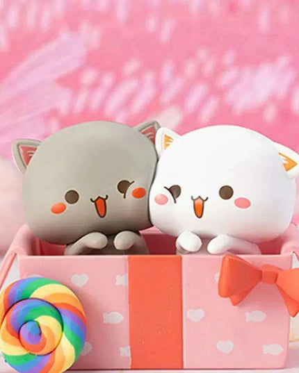 Kawaii Mitao Cat Series 2 Surprise Blind Box Figures - Adorable Lucky Cat Collectibles for Home Decor and Gifting