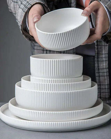 Contemporary Matte Nordic Ceramic Dining Set - Embrace Japanese Elegance for Every Occasion