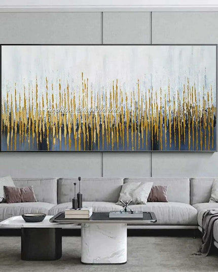 Hand-Painted Abstract Oil Canvas: Artistic Elegance for Chic Home Decor
