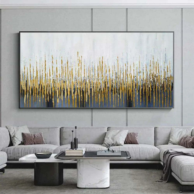 Hand-Painted Abstract Oil Canvas: Artistic Elegance for Chic Home Decor