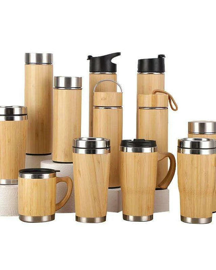 Personalized Eco-Friendly Bamboo Insulated Mug with Temperature Indicator