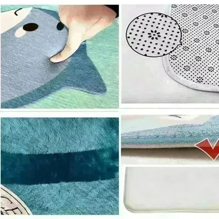 A20MaoX Christmas Rug - Washable Festive Door Mat for Living Room Deco