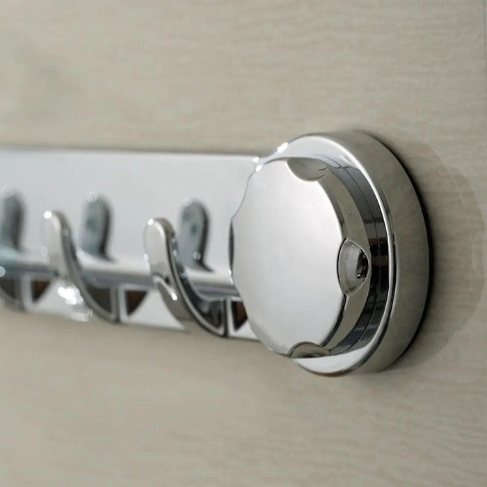 Stylish Silver Suction Hooks for Effortless Bathroom and Kitchen Organization