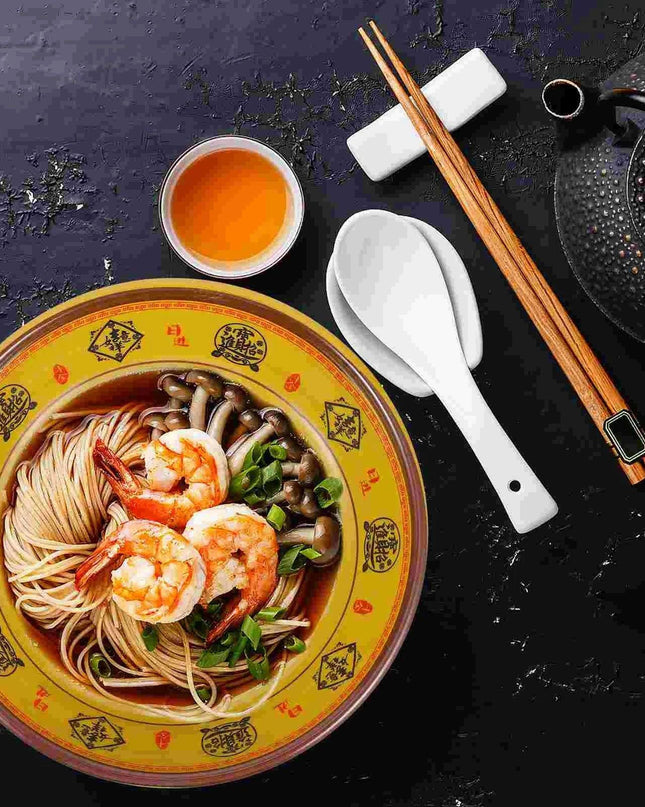 Chic 19cm Japanese Melamine Serving Bowl for Noodle Soups and Salads - A Must-Have Dining Accessory