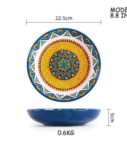 Stylish Yellow Ceramic Dining Set - Mug, Kettle, Plate, and Spoon Bowl, American Style