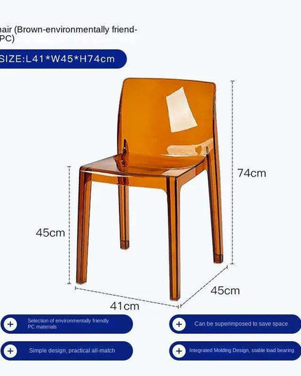 Stylish Clear Acrylic Dining Chairs - Modern Elegance for Your Space
